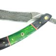 The “Talwar”  —  Damascus Steel Straight Razor